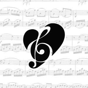 BW Musical Notes Surface Pro Tablet Skin